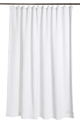 Coyuchi Organic Cotton Waffle Weave Shower Curtain in Alpine White at Nordstrom