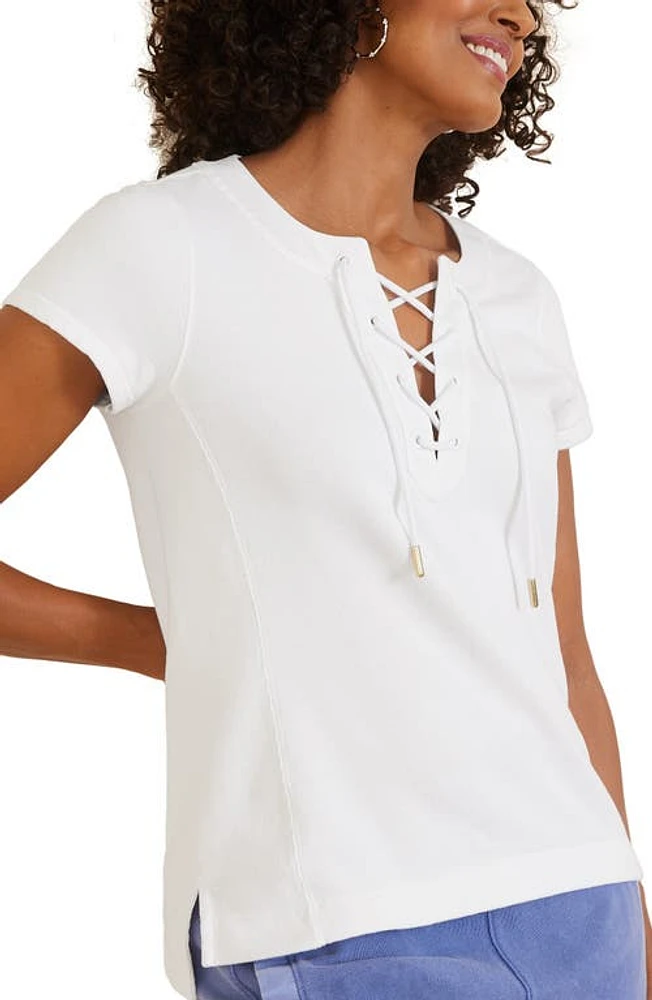 Tommy Bahama Sunray Cotton Lace-Up Top at Nordstrom,