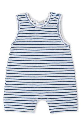 Kissy Stripe Terry Romper Blue at Nordstrom,