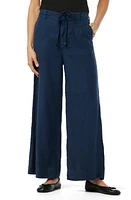 Joe's The Addison High Waist Ankle Wide Leg Linen Blend Pants at Nordstrom,