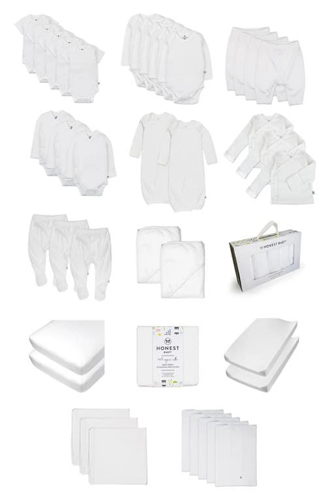 HONEST Baby 50-Piece Oh Organic Cotton Gift Set Pure White at Nordstrom,