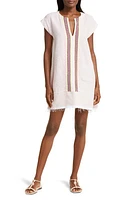 lemlem Elina Stripe Cotton Blend Cover-Up Kaftan Kesiti Pink at Nordstrom,