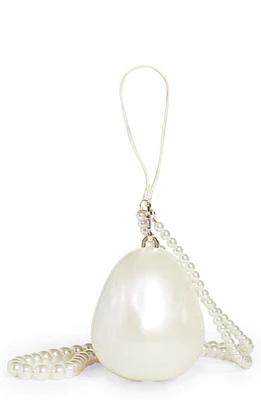 Simone Rocha Micro Imitation Pearl Top Handle Bag in Pearl/Pearl at Nordstrom