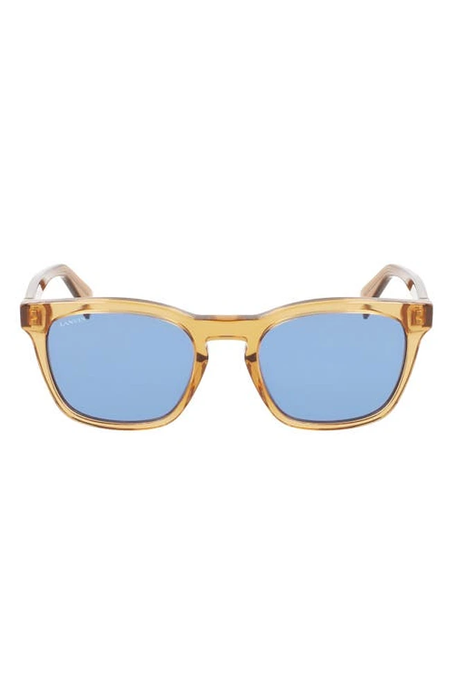 Lanvin 54mm Rectangular Sunglasses in Caramel at Nordstrom