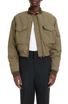 Givenchy Military Crop Bomber Jacket Olive Green at Nordstrom, Us