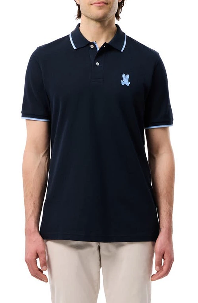 Psycho Bunny Granbury Tipped Pima Cotton Piqué Polo at Nordstrom,