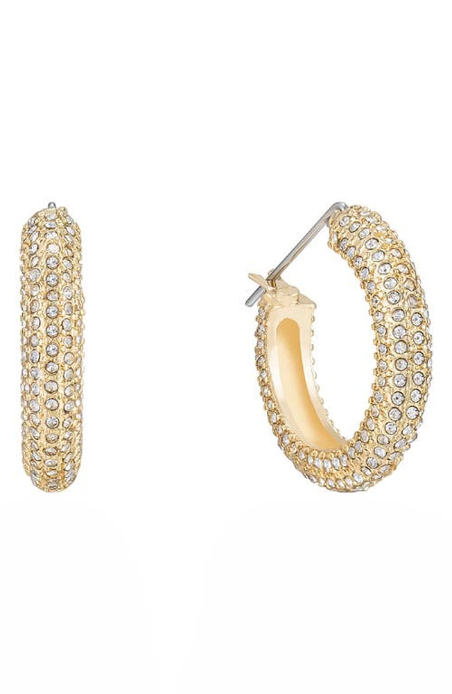 Ettika Crystal Embellished Hoop Earrings in Gold at Nordstrom