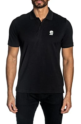 Jared Lang x NFT New World Monks Embroidered Polo Black at Nordstrom,