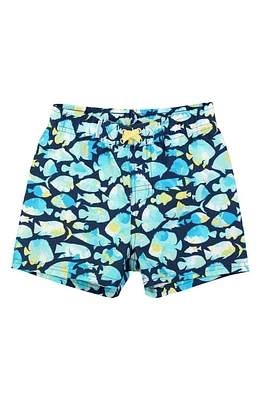 RuggedButts Kids' Fish Print Swim Trunks Friends at Nordstrom,