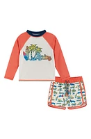 Andy & Evan Long Sleeve Rashguard T-Shirt Swim Shorts Set at Nordstrom