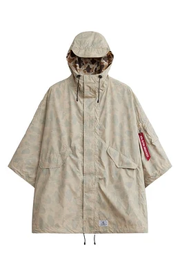 Alpha Industries Packaway Water Resistant Rain Poncho in Limestone at Nordstrom