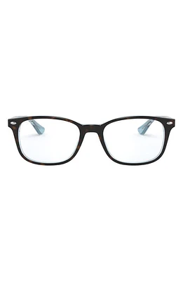 Ray-Ban 51mm Square Optical Glasses in Blue Havana at Nordstrom