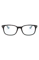 Ray-Ban 51mm Square Optical Glasses in Blue Havana at Nordstrom