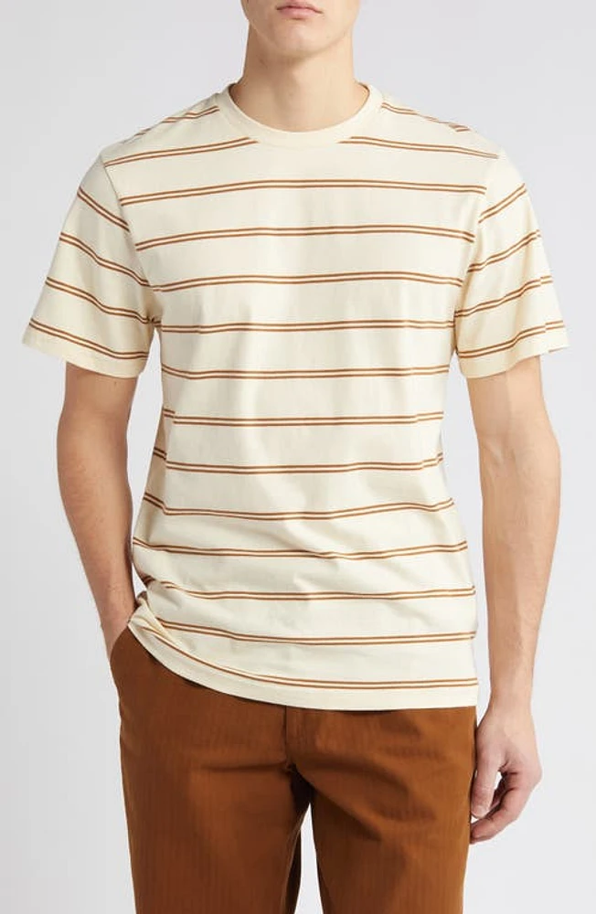 FORET Ferry Stripe Organic Cotton T-Shirt Rubber/Cloud at Nordstrom,