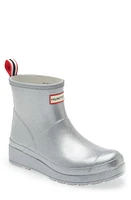 Hunter Cosmic Play Rain Bootie in Silver at Nordstrom, Size 10