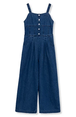 Habitual Kids Kids' Henley Wide Leg Knit Jumpsuit in Indigo at Nordstrom, Size 10