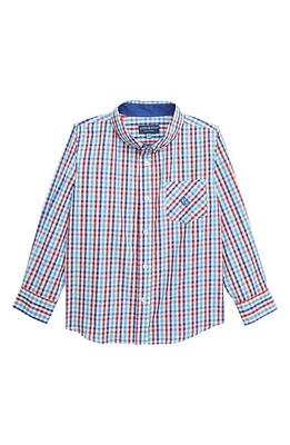 Andy & Evan Pastel Check Sport Shirt Red at Nordstrom,