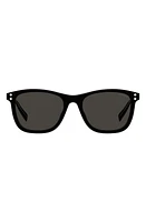 levi's 53mm Mirrored Rectangle Sunglasses in Black/Grey at Nordstrom