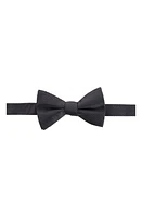 Trafalgar Leyton Stripe Pre-Tied Silk Bow Tie in Graphite at Nordstrom