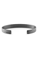 le gramme Men's 21G Brushed Sterling Silver Ribbon Cuff Bracelet in Black Silver at Nordstrom, Size Small