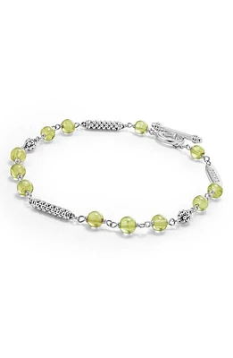 LAGOS Caviar Icon Peridot Bead Toggle Bracelet in Periwinkle at Nordstrom