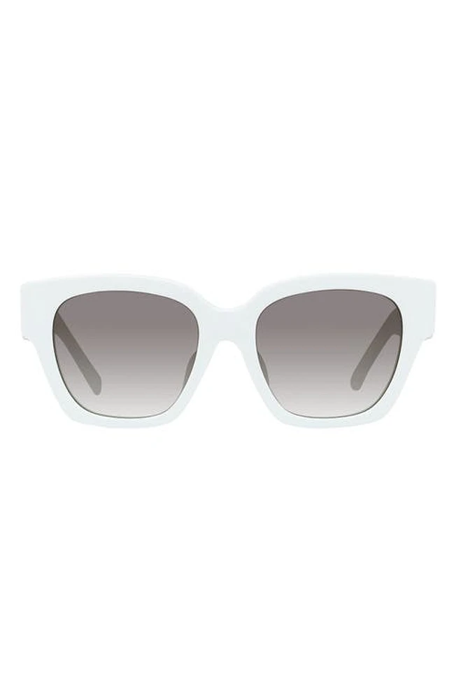 Givenchy 4G 53mm Square Sunglasses in White /Gradient Brown at Nordstrom