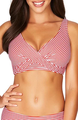 Sea Level Sorrento Stripe Bikini Top Red at Nordstrom, Us