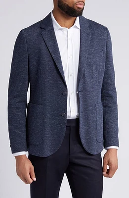 Nordstrom Knit Cotton Blend Sport Coat Navy - Blue Tempest Weave at Nordstrom, R