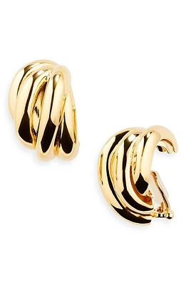 Balenciaga Saturne Clip-On Earrings in Shiny Gold at Nordstrom