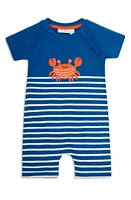 JOJO MAMAN BEBE Crab Appliqué Romper Denim at Nordstrom,