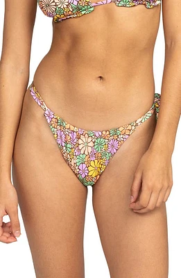 Roxy All About Sol Tie Side Bikini Bottoms Root Beer at Nordstrom,