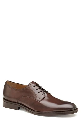 Johnston & Murphy Meade Plain Toe Derby Mahogany Italian Calfskin at Nordstrom,