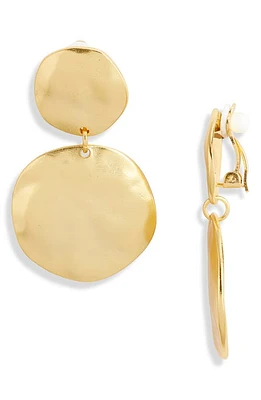 Karine Sultan Irregular Discs Clip-On Earrings in Gold at Nordstrom