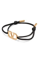 Valentino Garavani Men's VLOGO Leather Slider Bracelet in Nero at Nordstrom