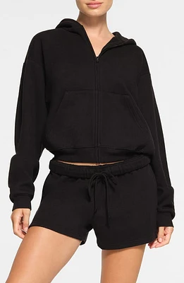 SKIMS Cotton Blend Classic Fleece Zip-Up Hoodie at Nordstrom,