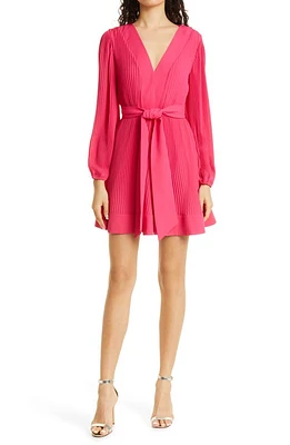 Milly Liv Pleated Long Sleeve Dress at Nordstrom,