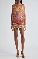 Missoni Exploded Chevron Long Sleeve Cover-Up Dress Multicolor at Nordstrom, Us