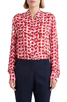 Dries Van Noten Retro Dot Print & Paillettes Button-Up Shirt Red 352 at Nordstrom, Us