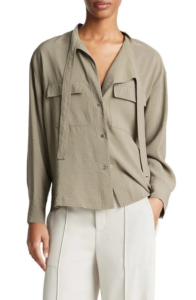 Vince Utility Snap Shirt Lt Sea Fern at Nordstrom,