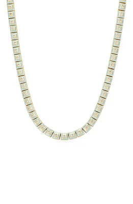 Luv AJ Pyramid Stud Tennis Necklace in Gold at Nordstrom