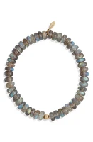 Anzie Boheme Labradorite Beaded Stretch Bracelet in Black at Nordstrom, Size 7.5