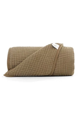 Oilo Organic Cotton Muslin Throw Blanket in Bark at Nordstrom