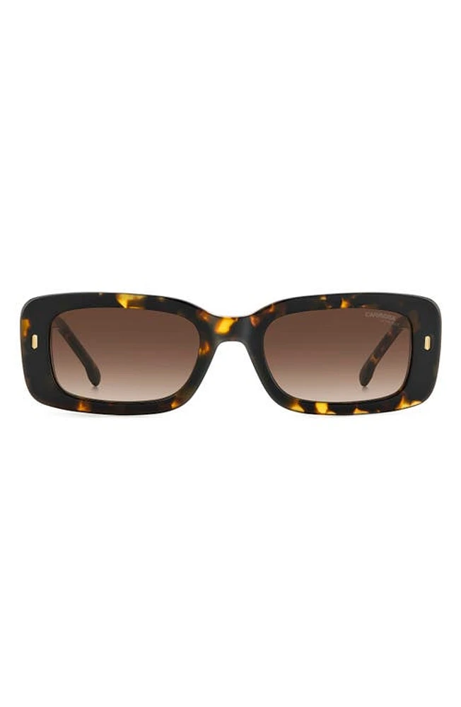 Carrera Eyewear 53mm Gradient Rectangular Sunglasses in Havana/Brown Gradient at Nordstrom