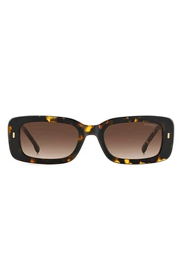 Carrera Eyewear 53mm Gradient Rectangular Sunglasses in Havana/Brown Gradient at Nordstrom