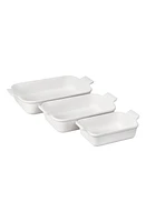 Le Creuset The Heritage Set of 3 Rectangular Baking Dishes in White at Nordstrom