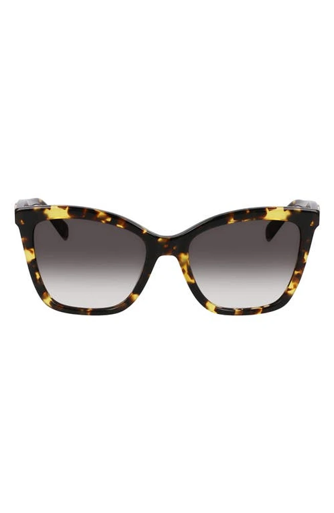 Longchamp Le Pliage 54mm Gradient Cat Eye Sunglasses in Tokyo Havana at Nordstrom