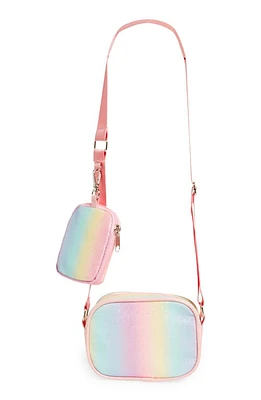 Capelli New York Kids' Glitter Crossbody Bag in Pink Multi at Nordstrom