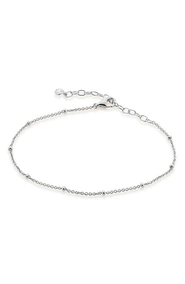 Monica Vinader Bead Station Chain Link Bracelet in Silver at Nordstrom