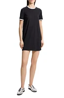 Theory Apex Ringer Organic Cotton Mini T-Shirt Dress Black/White at Nordstrom,