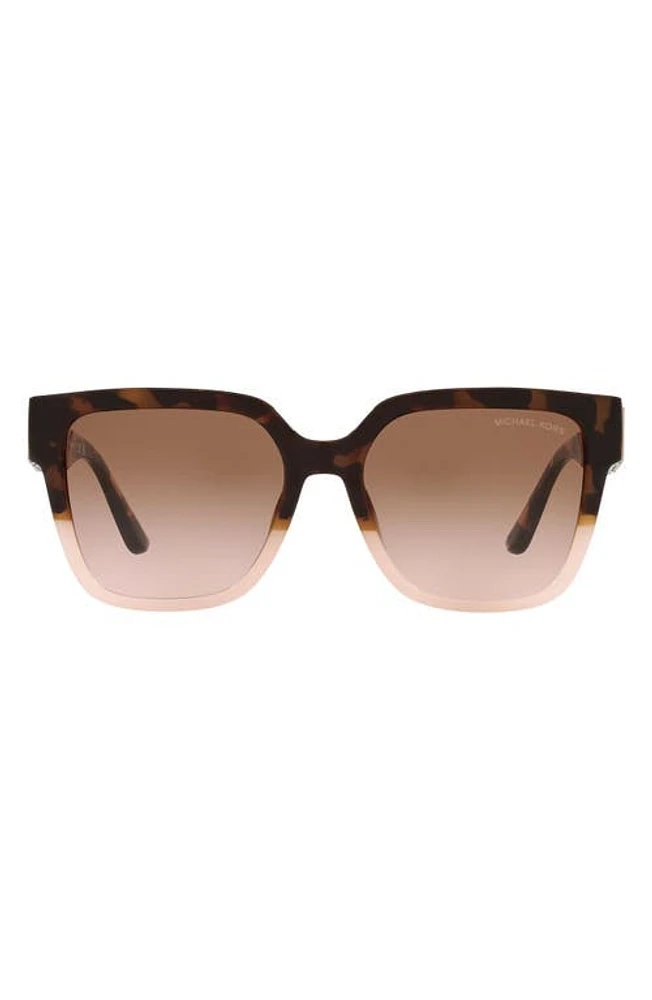 Michael Kors 54mm Gradient Square Sunglasses in Pink Tortoise at Nordstrom